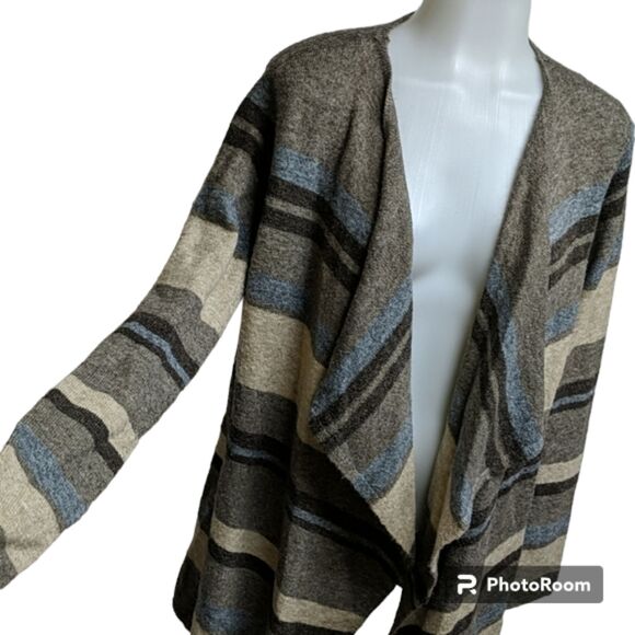 Rebecca Elliot Waterfall Sweater Women Size Medium Wool Blend Open Cardigan M - Picture 3 of 7